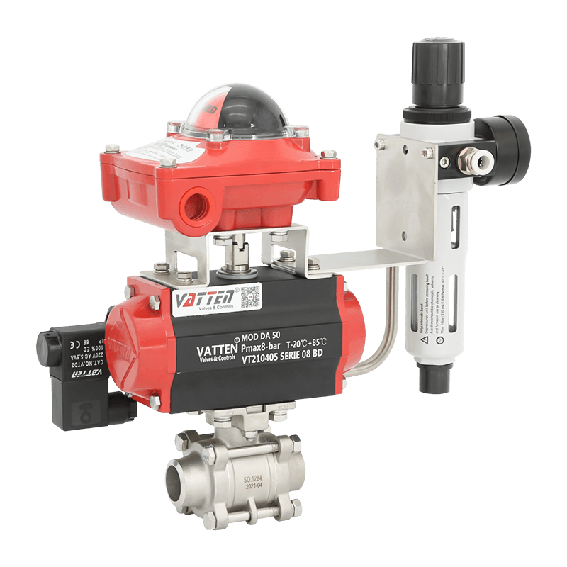 Valvola a sfera per saldatura pneumatica