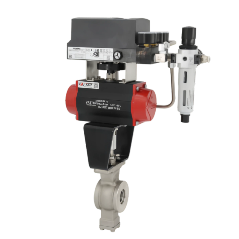 Valvola a sfera pneumatica di tipo V